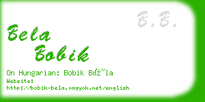 bela bobik business card